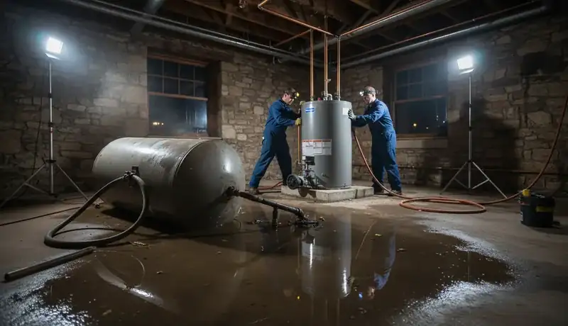 Expert Plumbing Pro - after-hours-water-heater-rupture-and-replacement-in-founders-village